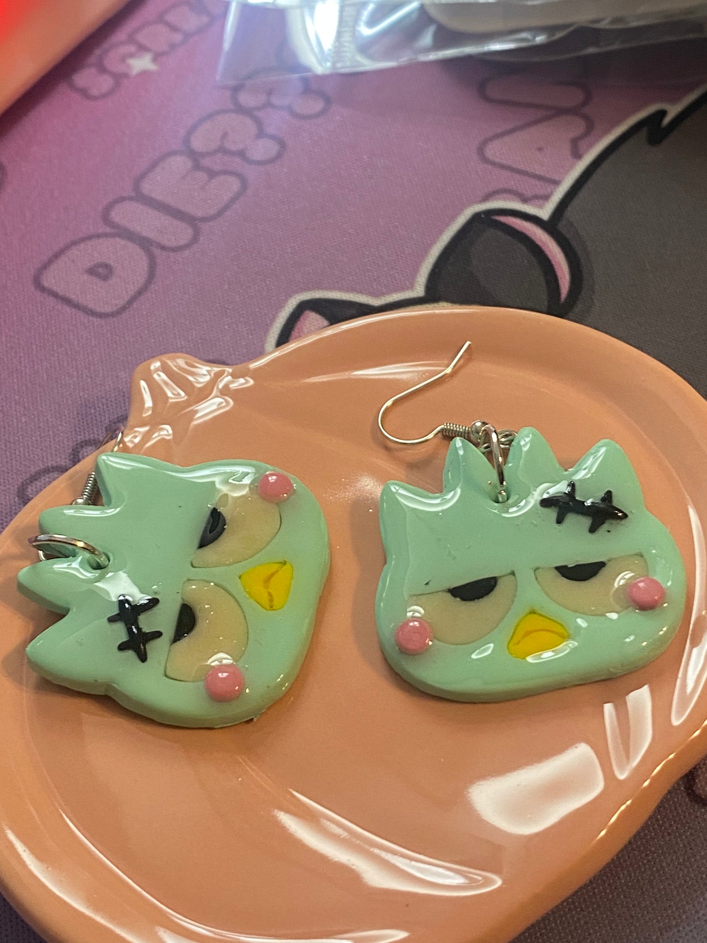 Glow in the Dark Frankin Penguin Earrings