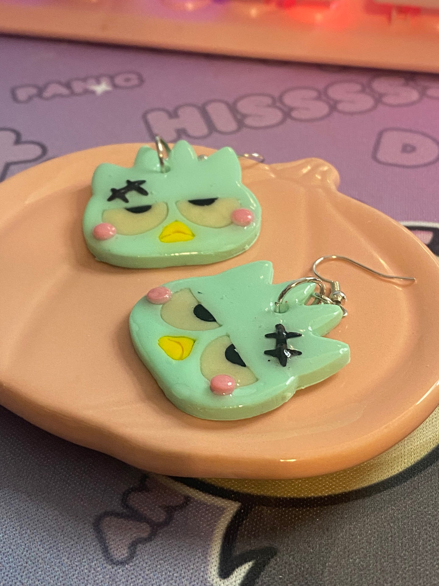 Glow in the Dark Frankin Penguin Earrings