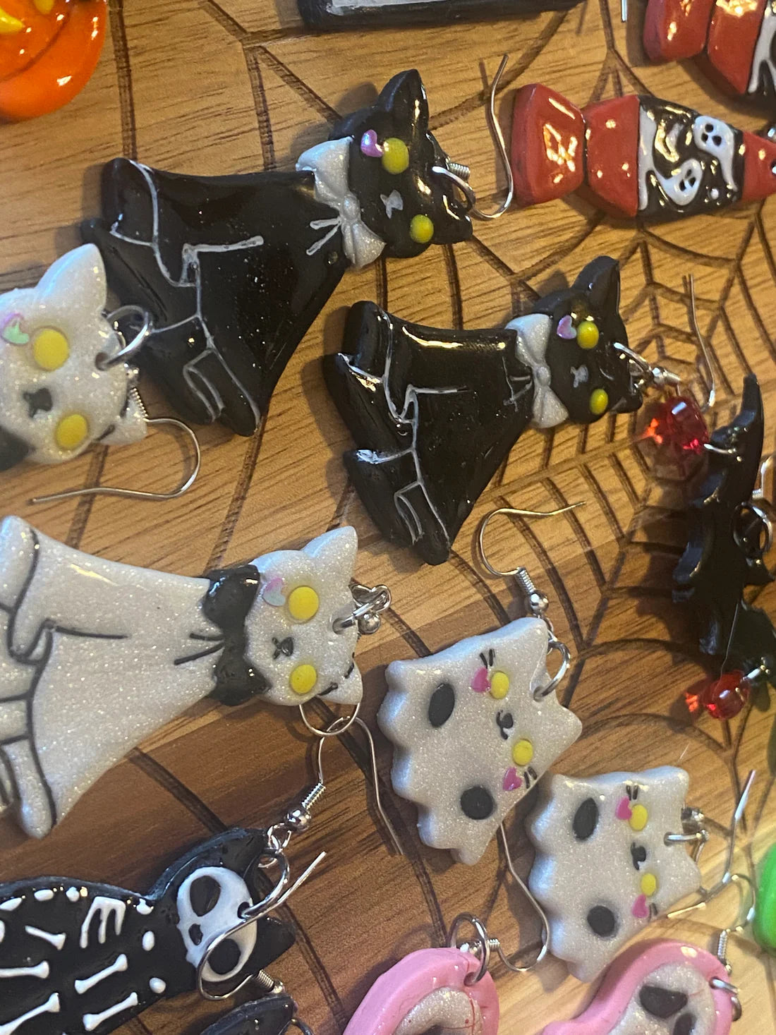 Halloween Polymer Clay Statement Earrings