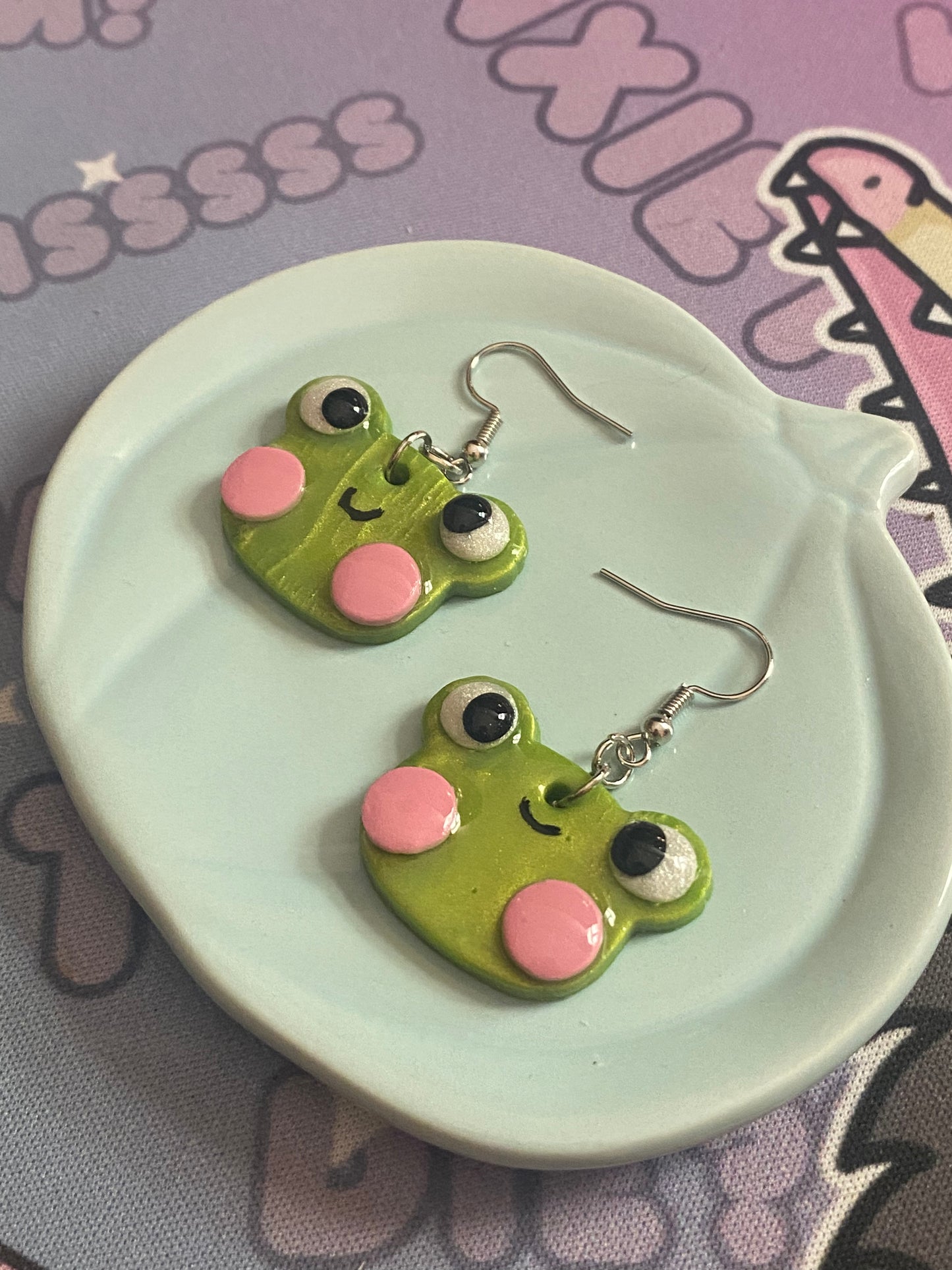 Kawaii Frog Earrings