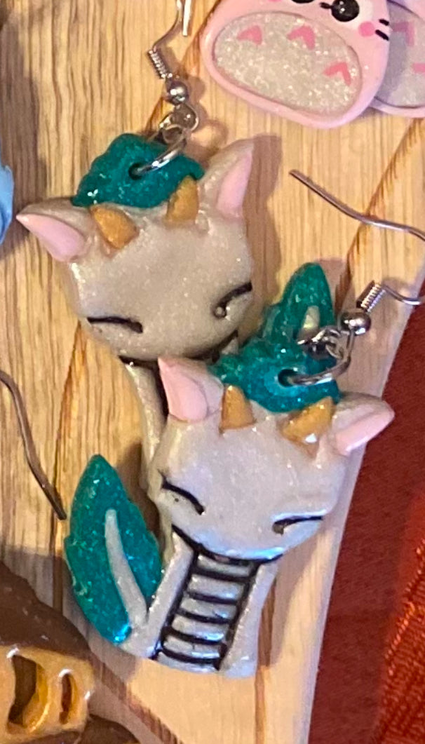 Whimsical Character Polymer Clay Earrings