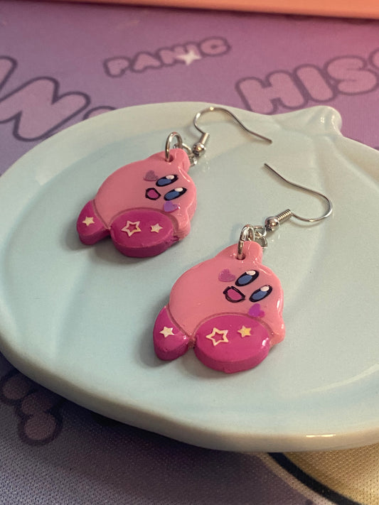 Pink Ball Jump Earrings