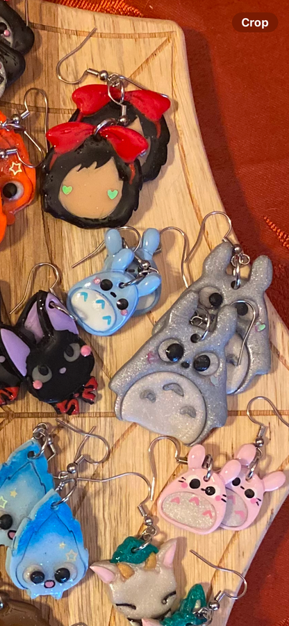 Whimsical Character Polymer Clay Earrings