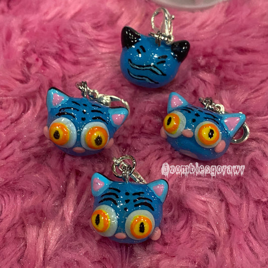 Blue Demon Cat Charm