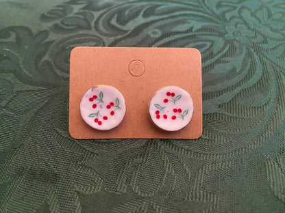 Fancy Dish Stud Earrings