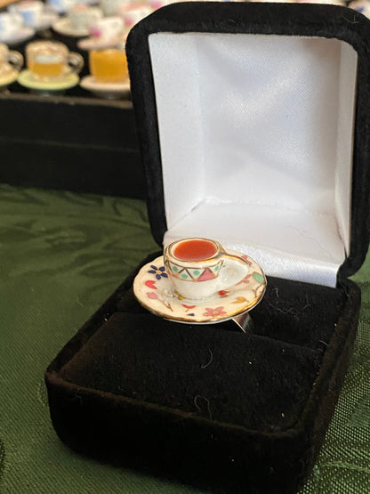 Fancy Tea Cup Ring