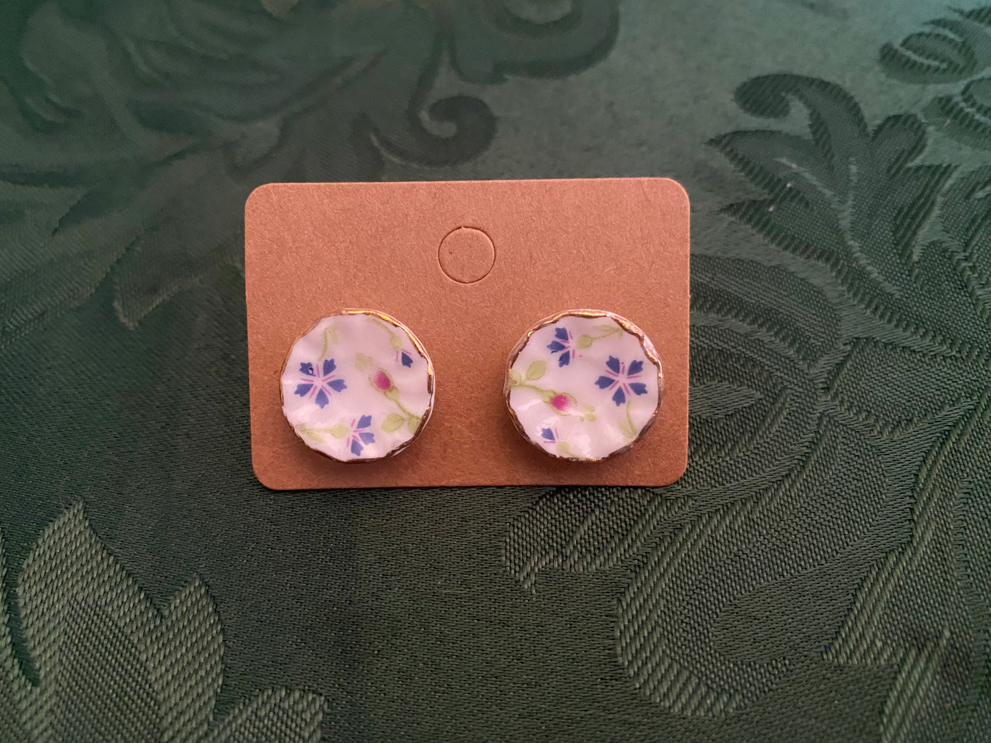 Fancy Dish Stud Earrings