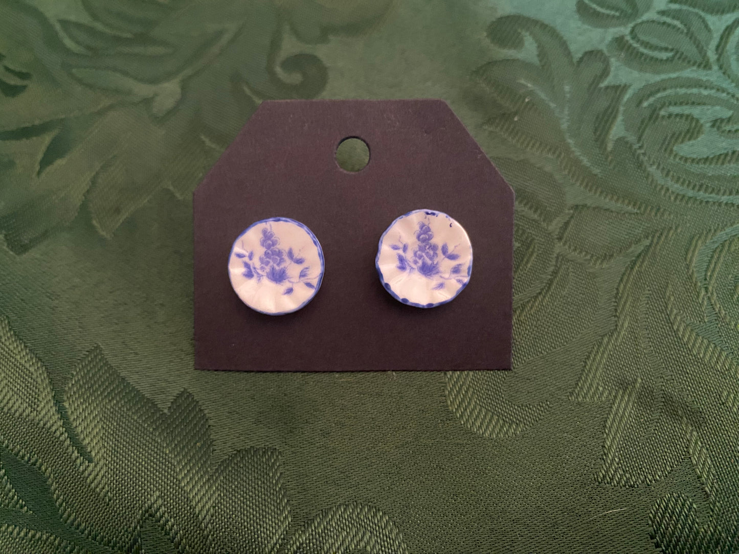 Fancy Dish Stud Earrings