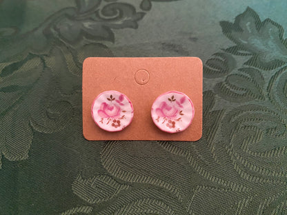 Fancy Dish Stud Earrings