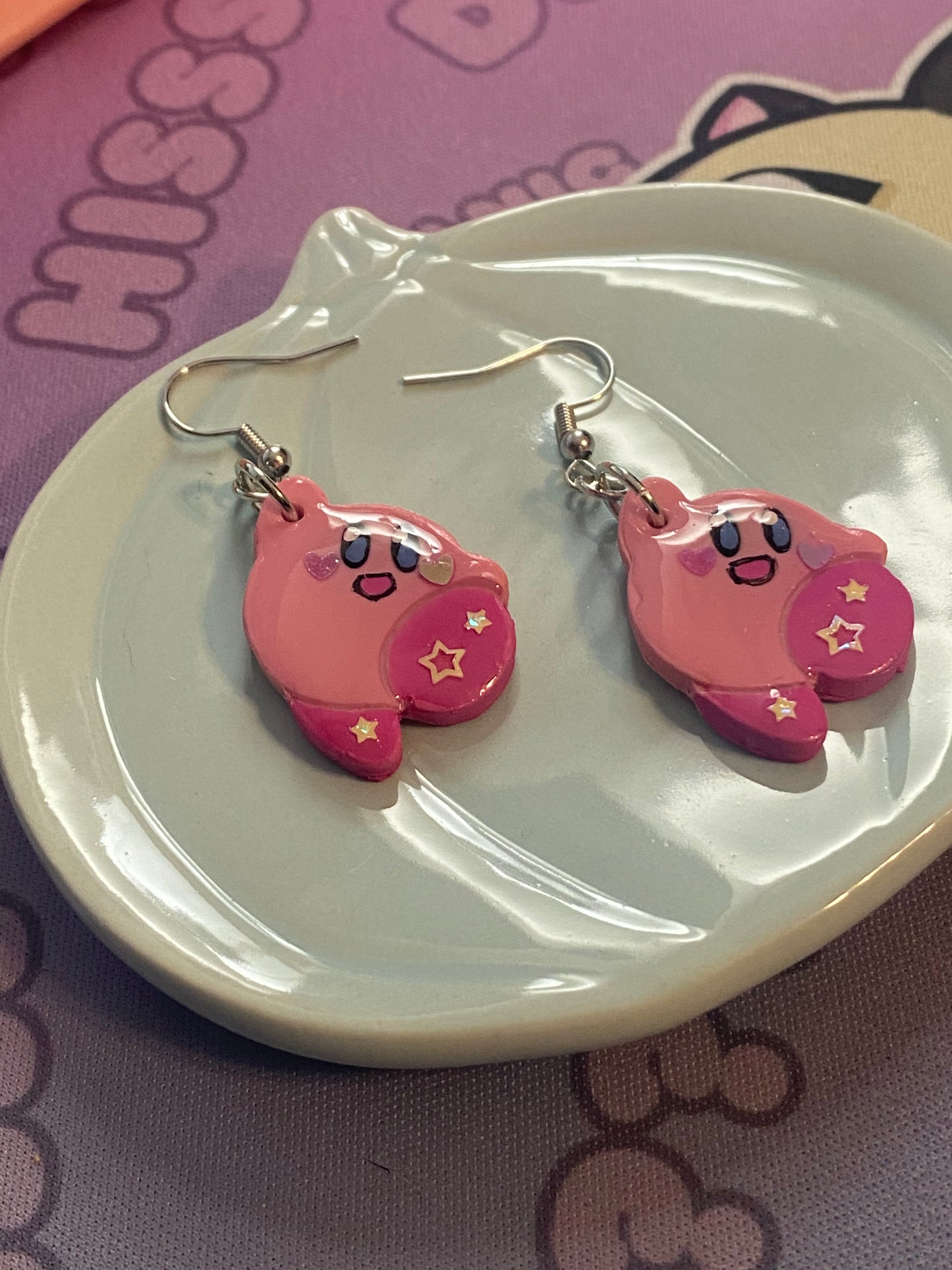 Pink Ball Jump Earrings