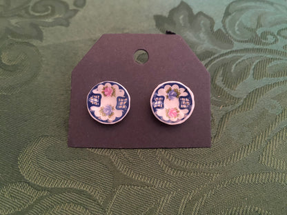 Fancy Dish Stud Earrings