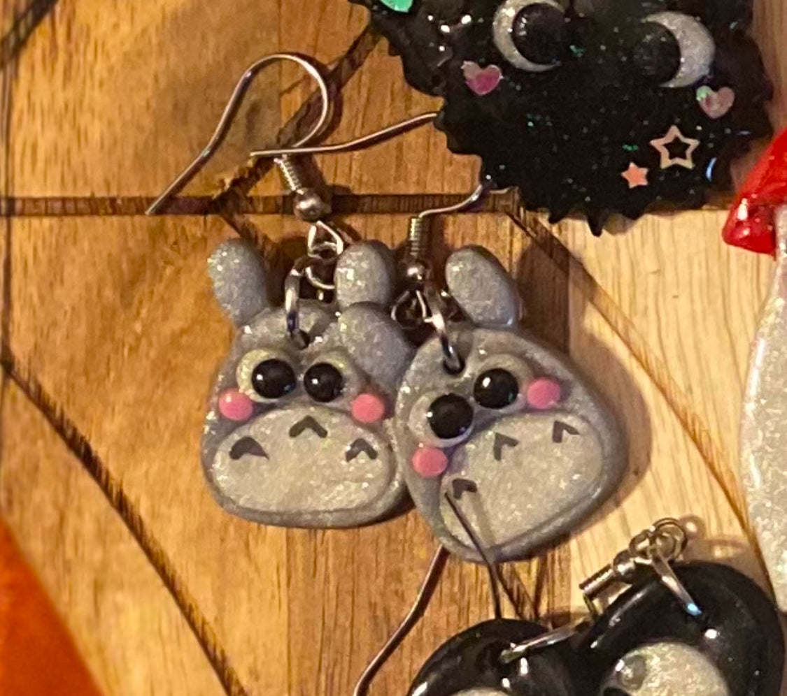 Whimsical Character Polymer Clay Earrings