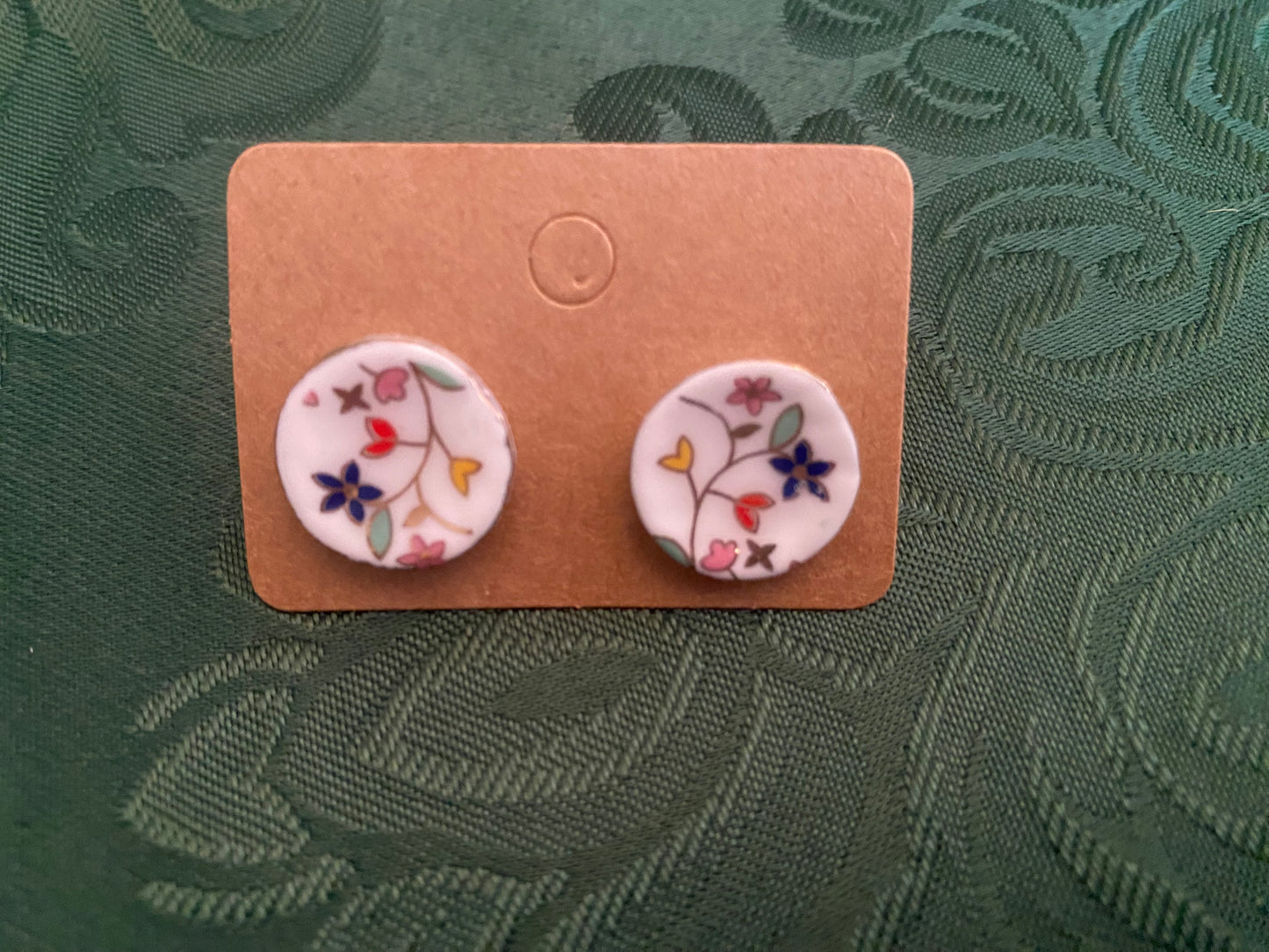 Fancy Dish Stud Earrings