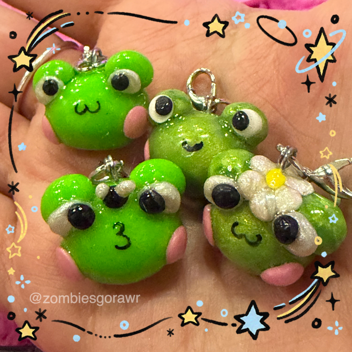 Kawaii Frog or Mushroom Charm