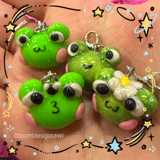 Kawaii Frog or Mushroom Charm