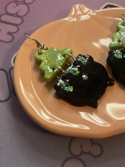 Glittery Cauldron Earrings