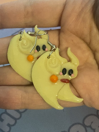 Glow in the Dark Ghost Dog Earrings