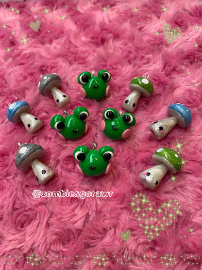 Kawaii Frog or Mushroom Charm