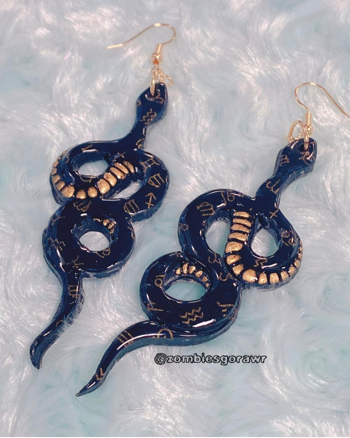 Zodiac Snake Polymer Clay Earrings