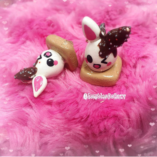 Sunday Bunny Polymer Clay Charm